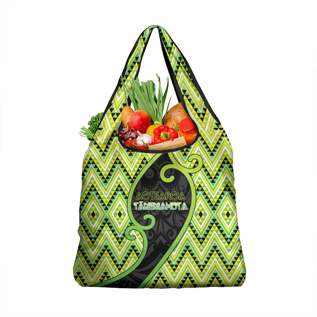 Aotearoa Atua Tanemahuta Grocery Bag God Of Forests Koru Patterns Koru Patterns