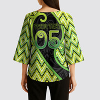 Custom Aotearoa Atua Tanemahuta Kimono Sleeve Blouse God Of Forests Koru Patterns Koru Patterns