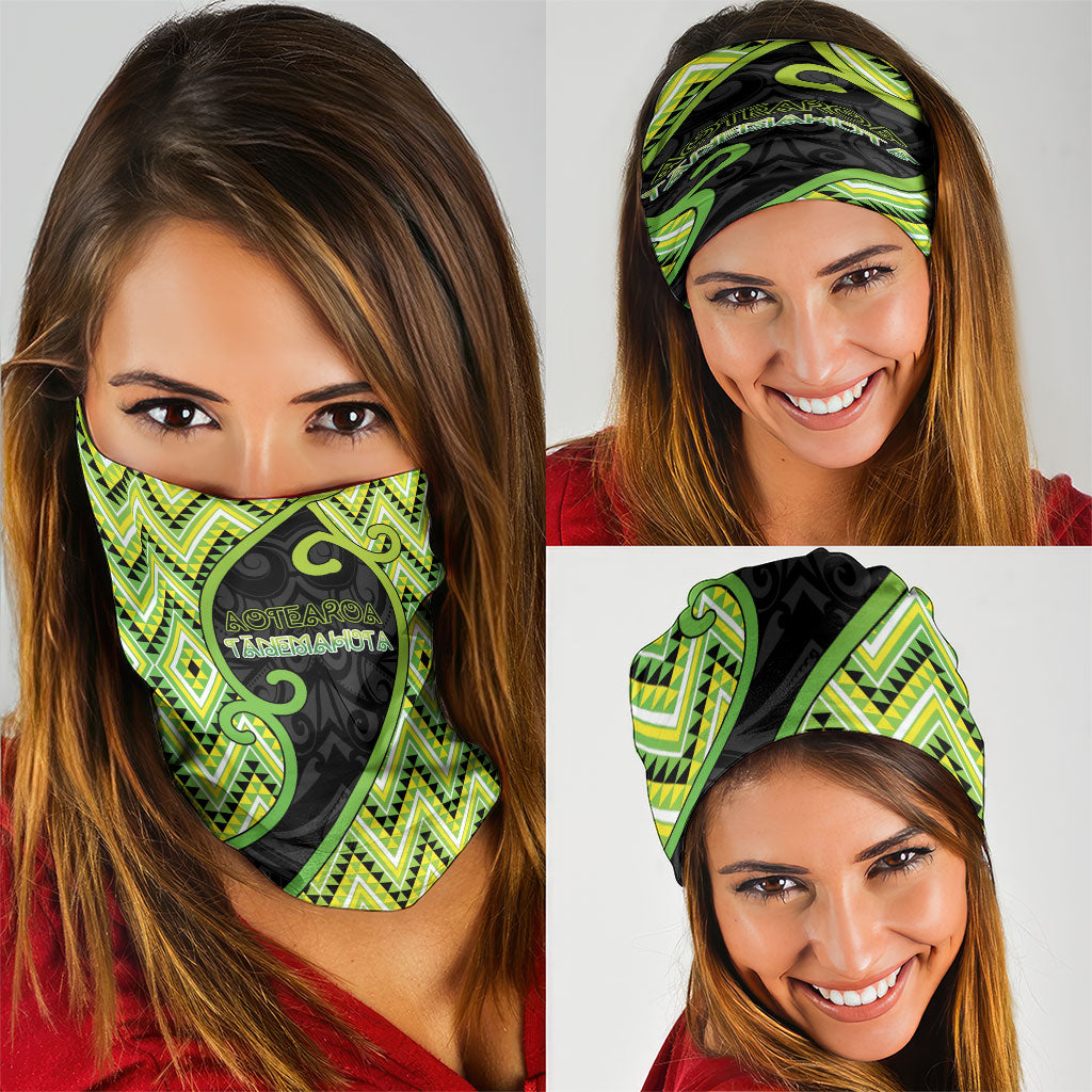 Aotearoa Atua Tanemahuta Neck Gaiter God Of Forests Koru Patterns Koru Patterns