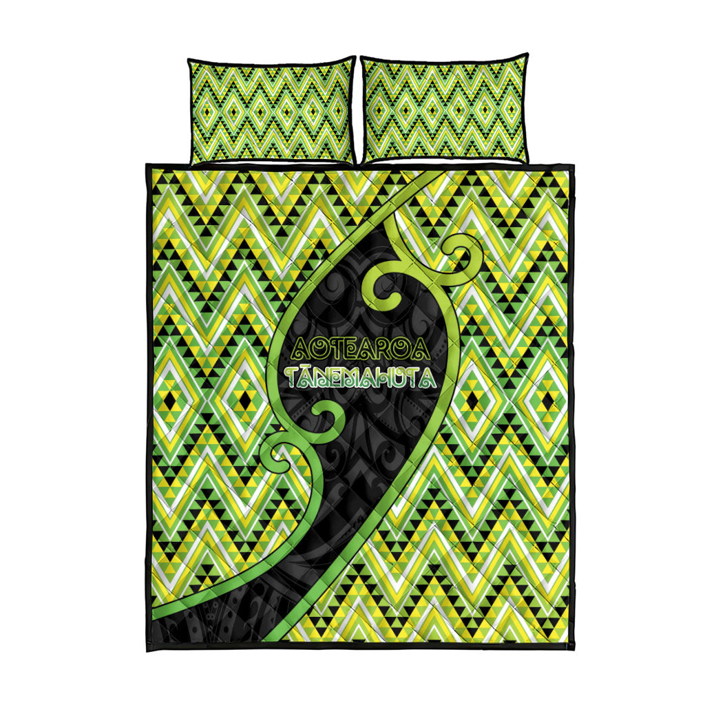 Aotearoa Atua Tanemahuta Quilt Bed Set God Of Forests Koru Patterns Koru Patterns