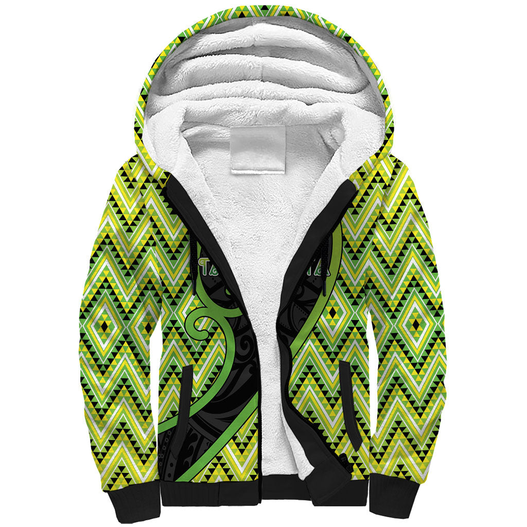 Custom Aotearoa Atua Tanemahuta Sherpa Hoodie God Of Forests Koru Patterns Koru Patterns