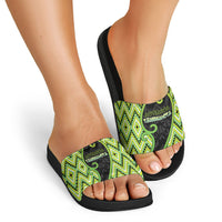 Aotearoa Atua Tanemahuta Slide Sandals God Of Forests Koru Patterns Koru Patterns