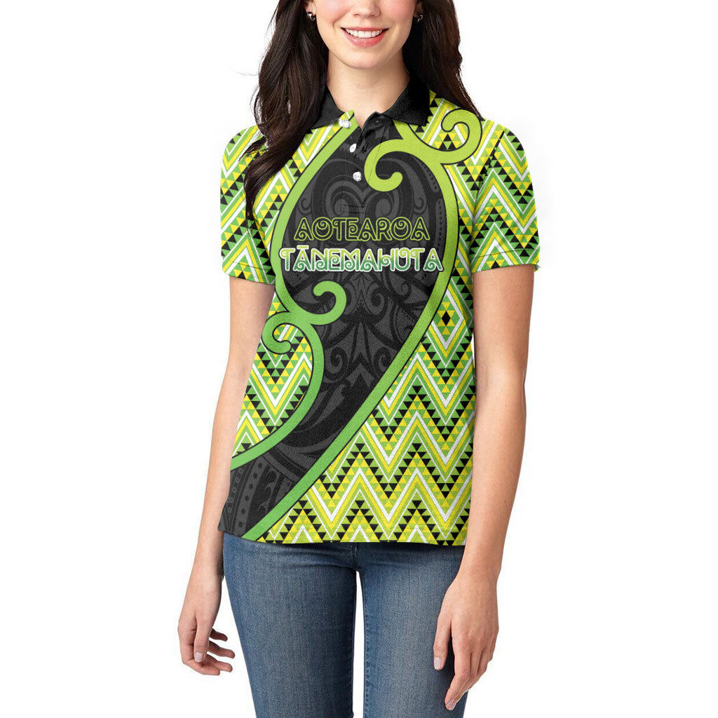 Custom Aotearoa Atua Tanemahuta Women Polo Shirt God Of Forests Koru Patterns Koru Patterns
