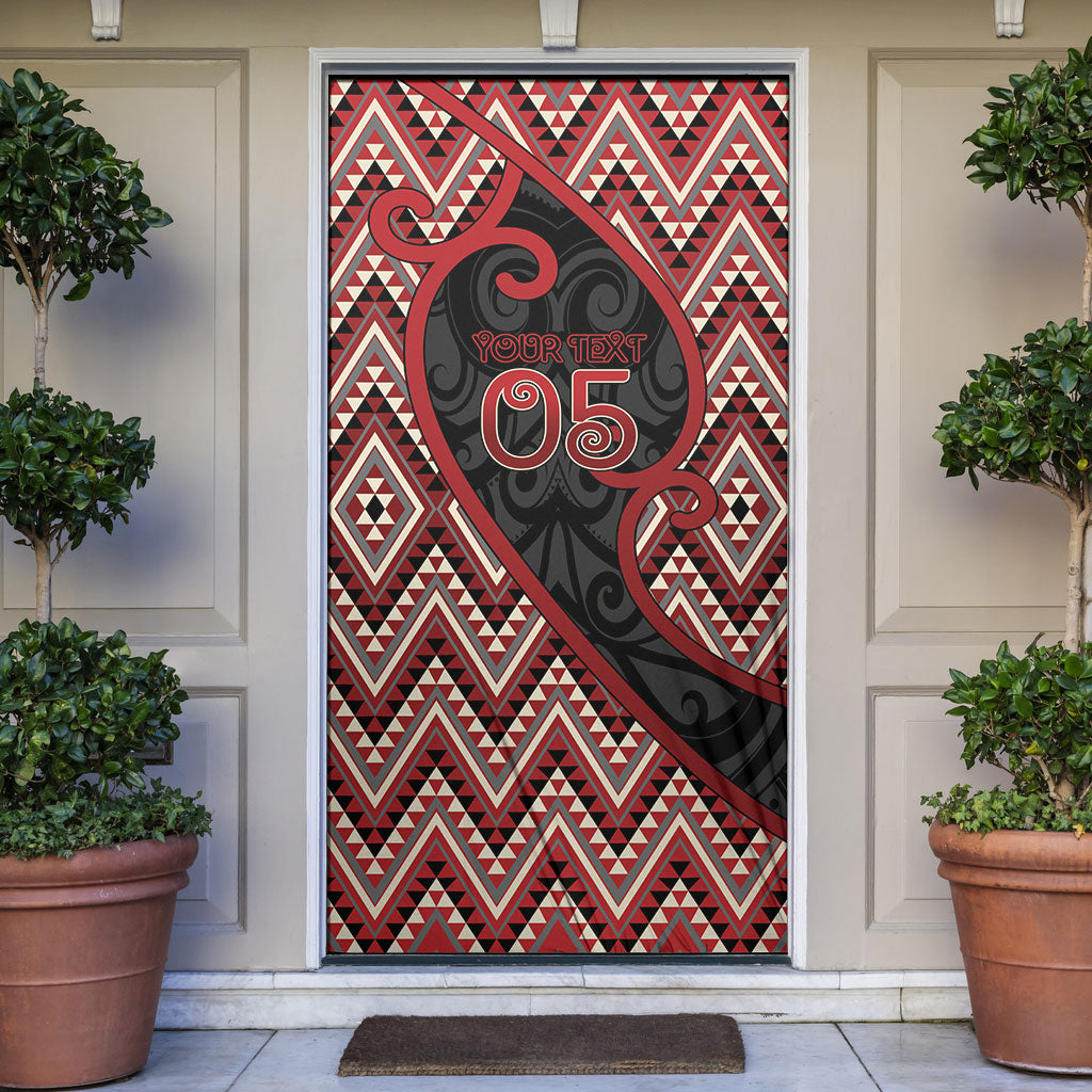 Custom Aotearoa Atua Tumatauenga Door Cover God Of War Koru Patterns