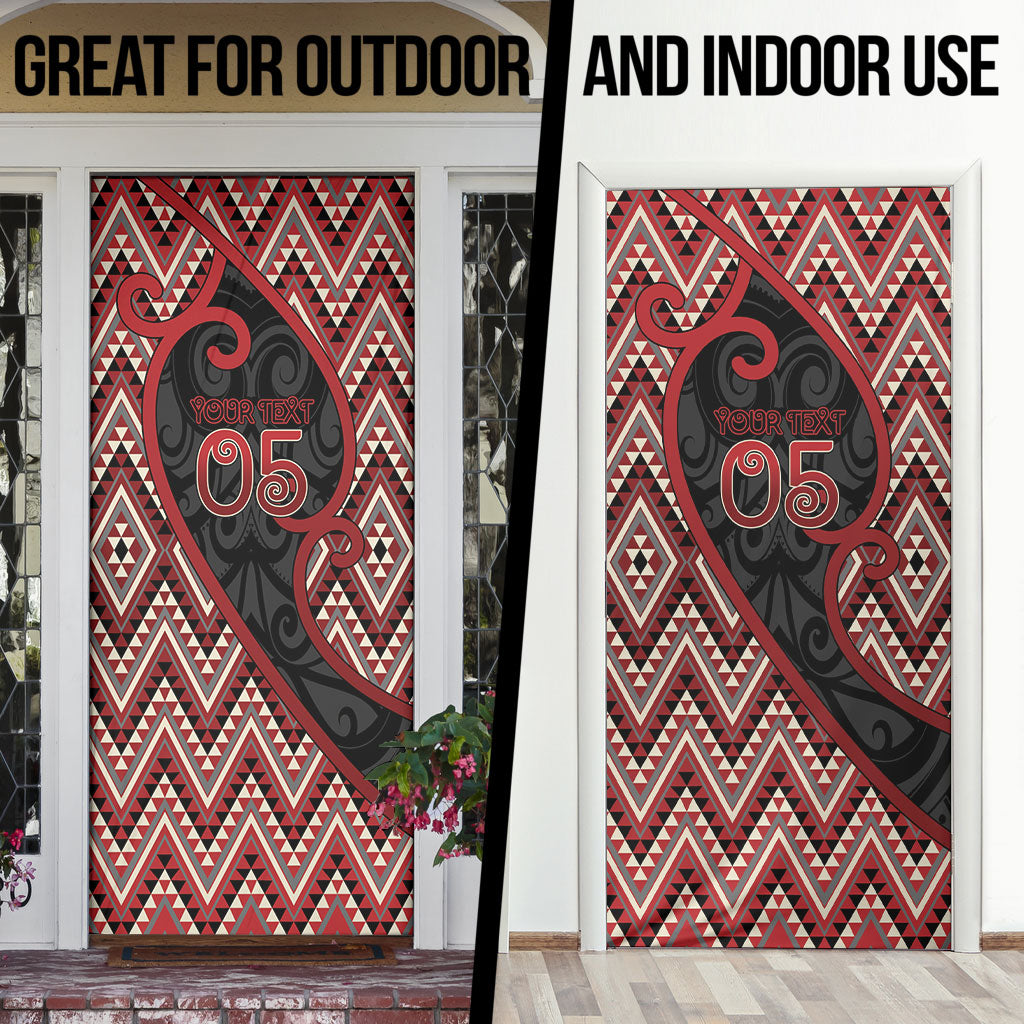 Custom Aotearoa Atua Tumatauenga Door Cover God Of War Koru Patterns