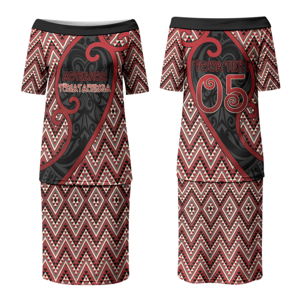 Custom Aotearoa Atua Tumatauenga Family Matching Puletasi and Hawaiian Shirt God Of War Koru Patterns