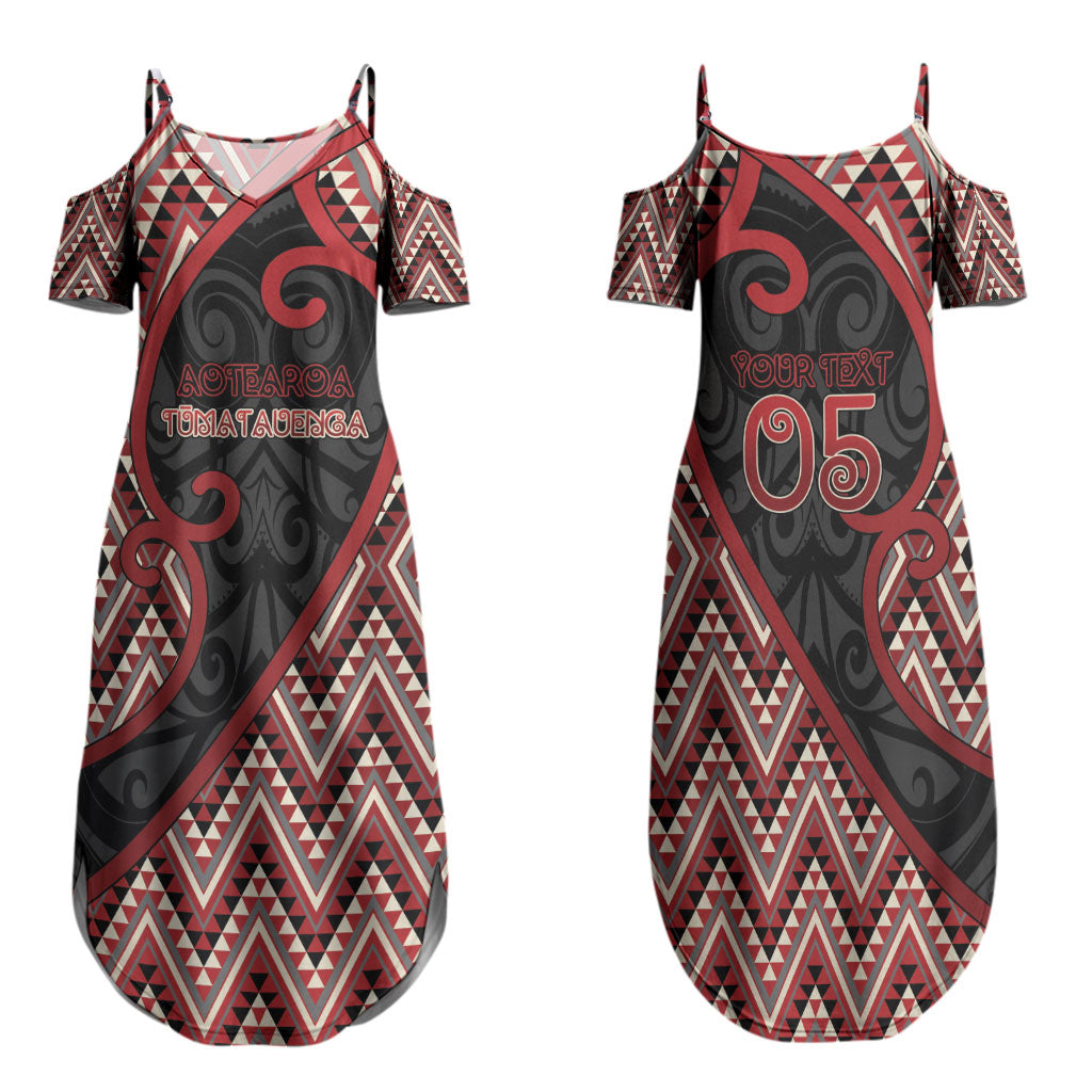 Custom Aotearoa Atua Tumatauenga Family Matching Summer Maxi Dress and Hawaiian Shirt God Of War Koru Patterns