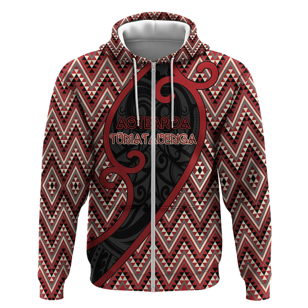 Custom Aotearoa Atua Tumatauenga Hoodie God Of War Koru Patterns