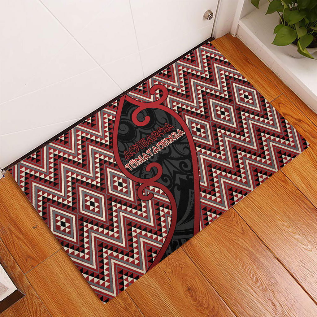 Aotearoa Atua Tumatauenga Rubber Doormat God Of War Koru Patterns