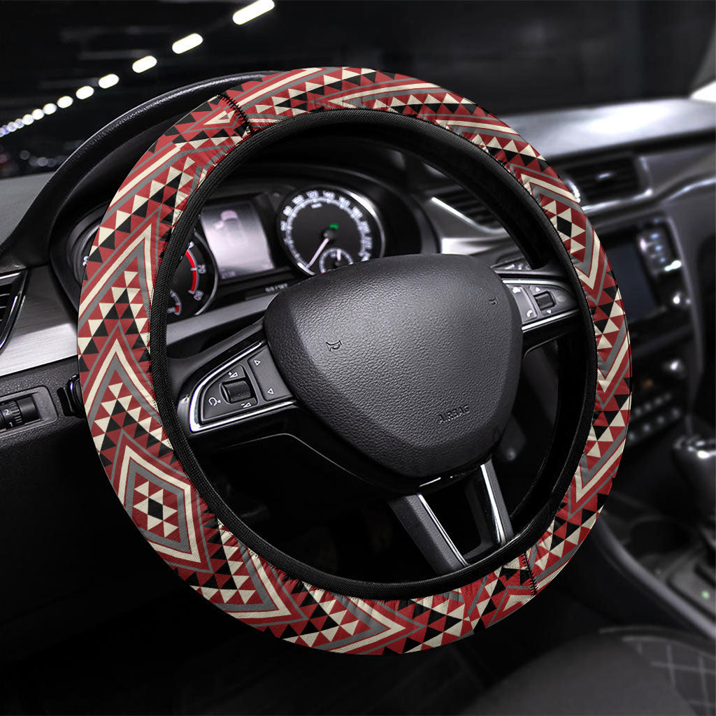 Aotearoa Atua Tumatauenga Steering Wheel Cover God Of War Koru Patterns