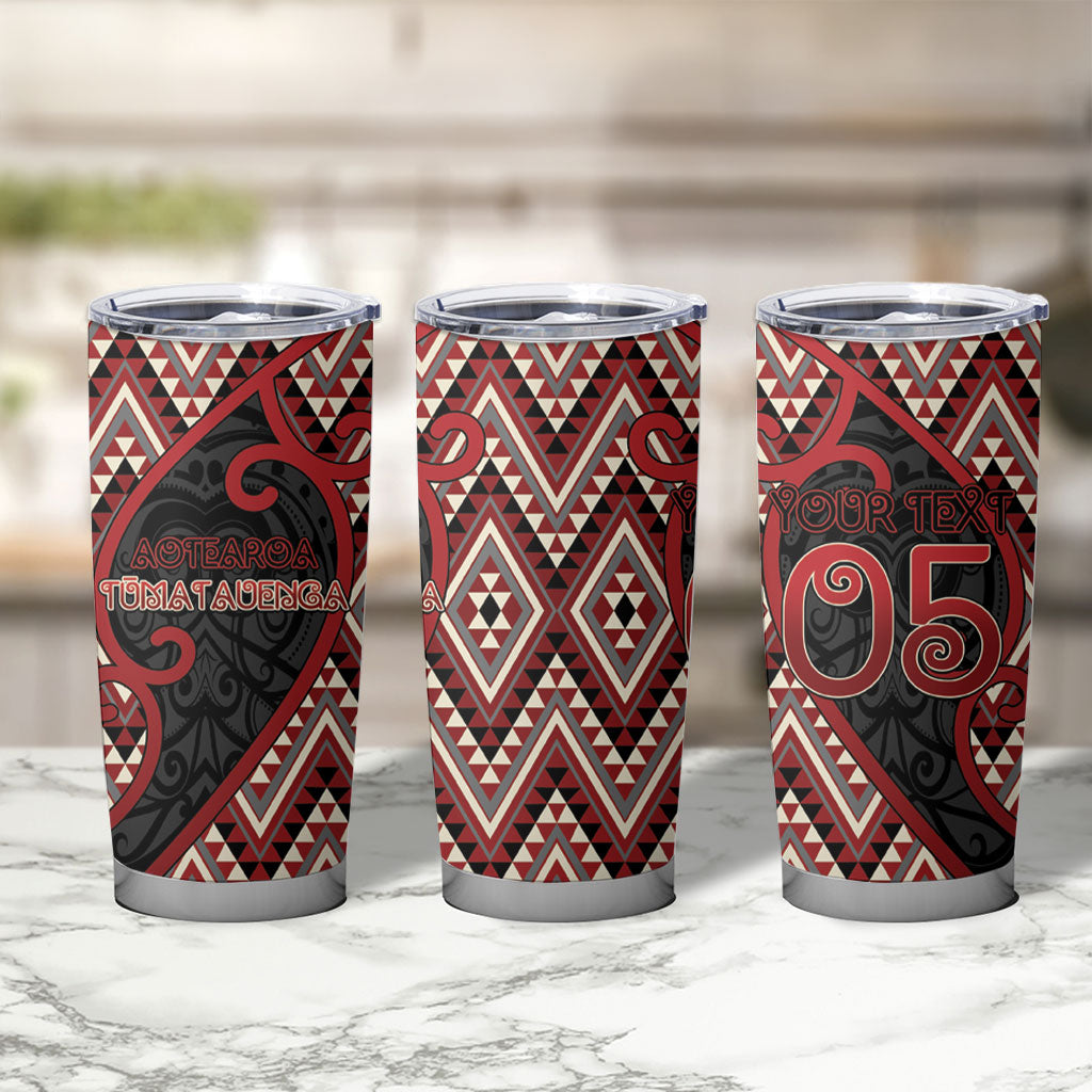 Custom Aotearoa Atua Tumatauenga Tumbler Cup God Of War Koru Patterns