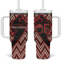 Custom Aotearoa Atua Tumatauenga Tumbler With Handle God Of War Koru Patterns