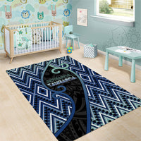 Aotearoa Atua Tangaroa Area Rug God Of Ocean Koru Patterns