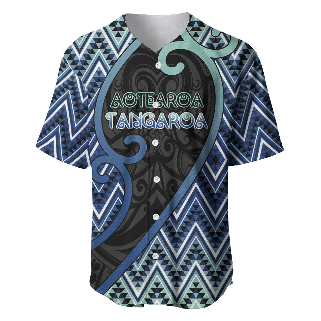 Custom Aotearoa Atua Tangaroa Baseball Jersey God Of Ocean Koru Patterns