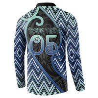 Custom Aotearoa Atua Tangaroa Button Sweatshirt God Of Ocean Koru Patterns