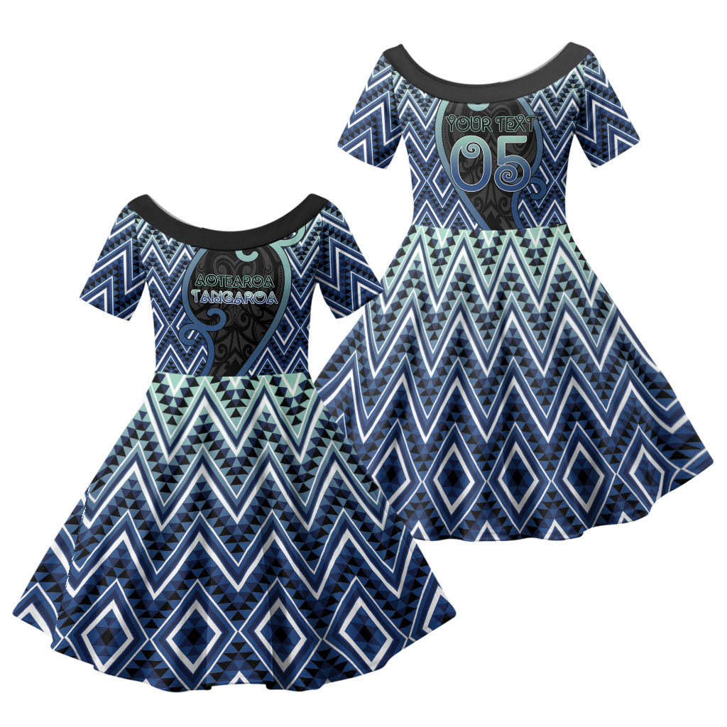 Custom Aotearoa Atua Tangaroa Family Matching Mermaid Dress and Hawaiian Shirt God Of Ocean Koru Patterns