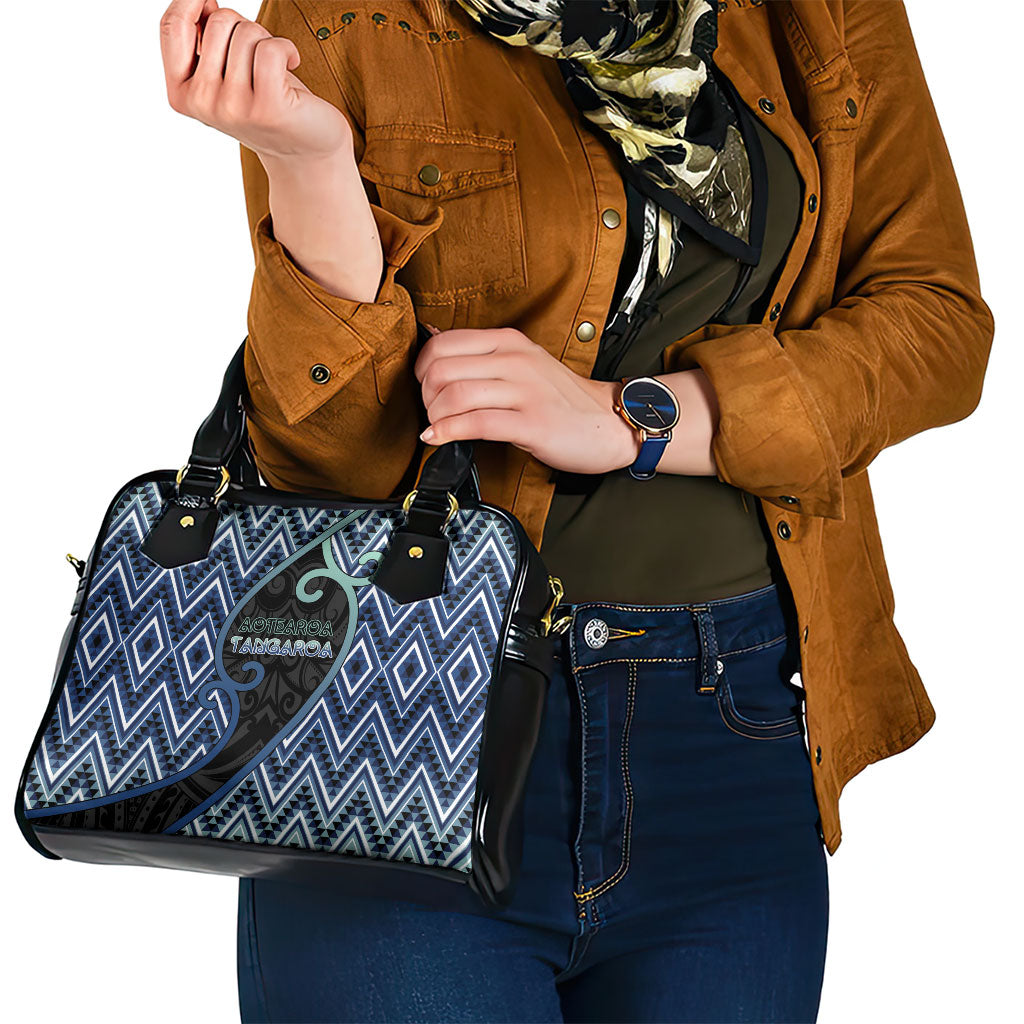 Aotearoa Atua Tangaroa Shoulder Handbag God Of Ocean Koru Patterns