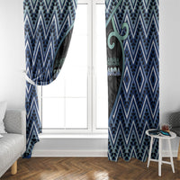 Aotearoa Atua Tangaroa Window Curtain God Of Ocean Koru Patterns