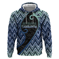 Custom Aotearoa Atua Tangaroa Zip Hoodie God Of Ocean Koru Patterns
