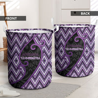 Aotearoa Atua Tawhirimatea Laundry Basket God Of Storms Koru Patterns