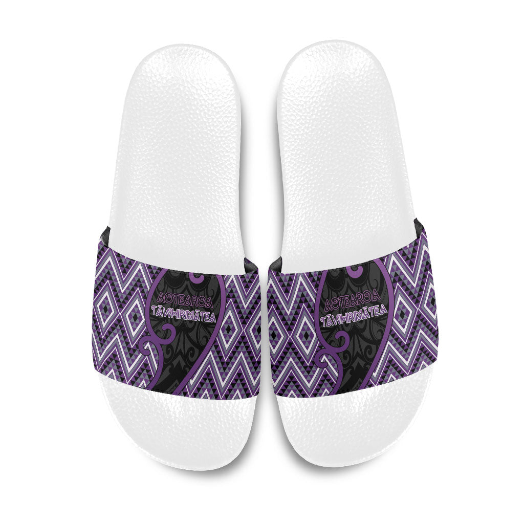 Aotearoa Atua Tawhirimatea Slide Sandals God Of Storms Koru Patterns
