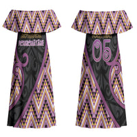 Custom Aotearoa Atua Rongomatane Couples Matching Off Shoulder Maxi Dress and Hawaiian Shirt God Of Cultivated Foods Koru Patterns
