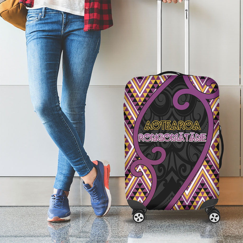 Aotearoa Atua Rongomatane Luggage Cover God Of Cultivated Foods Koru Patterns
