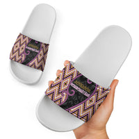 Aotearoa Atua Rongomatane Slide Sandals God Of Cultivated Foods Koru Patterns