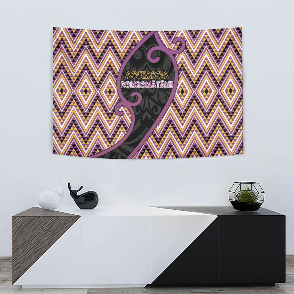 Aotearoa Atua Rongomatane Tapestry God Of Cultivated Foods Koru Patterns