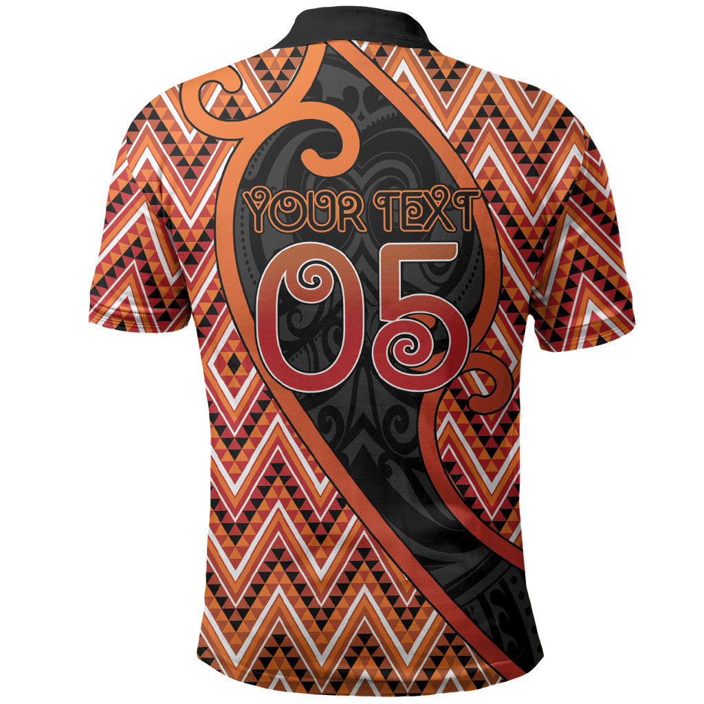 Custom Aotearoa Atua Ruaumoko Polo Shirt God Of Volcanoes Koru Patterns