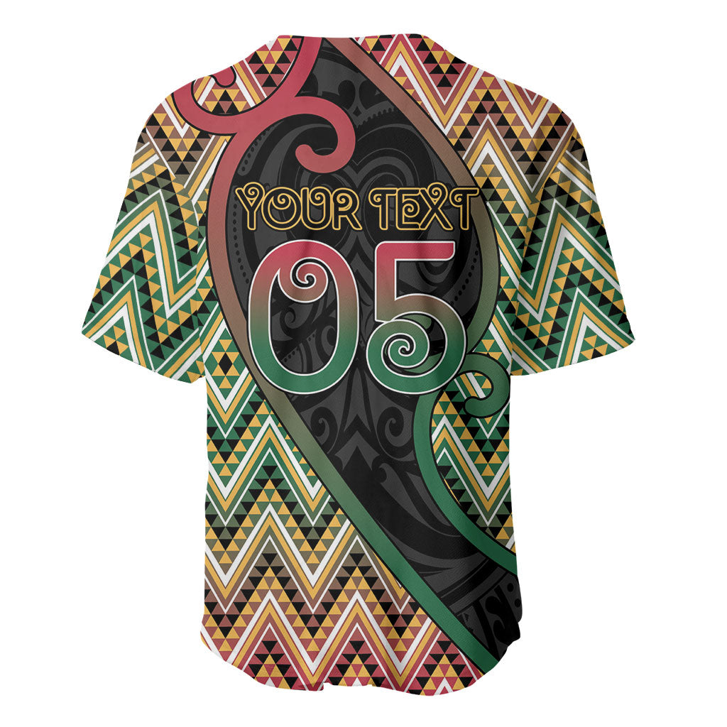Custom Aotearoa Atua Maui Baseball Jersey Demigod Hero And Trickster Koru Patterns