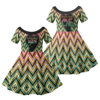 Custom Aotearoa Atua Maui Family Matching Long Sleeve Bodycon Dress and Hawaiian Shirt Demigod Hero And Trickster Koru Patterns