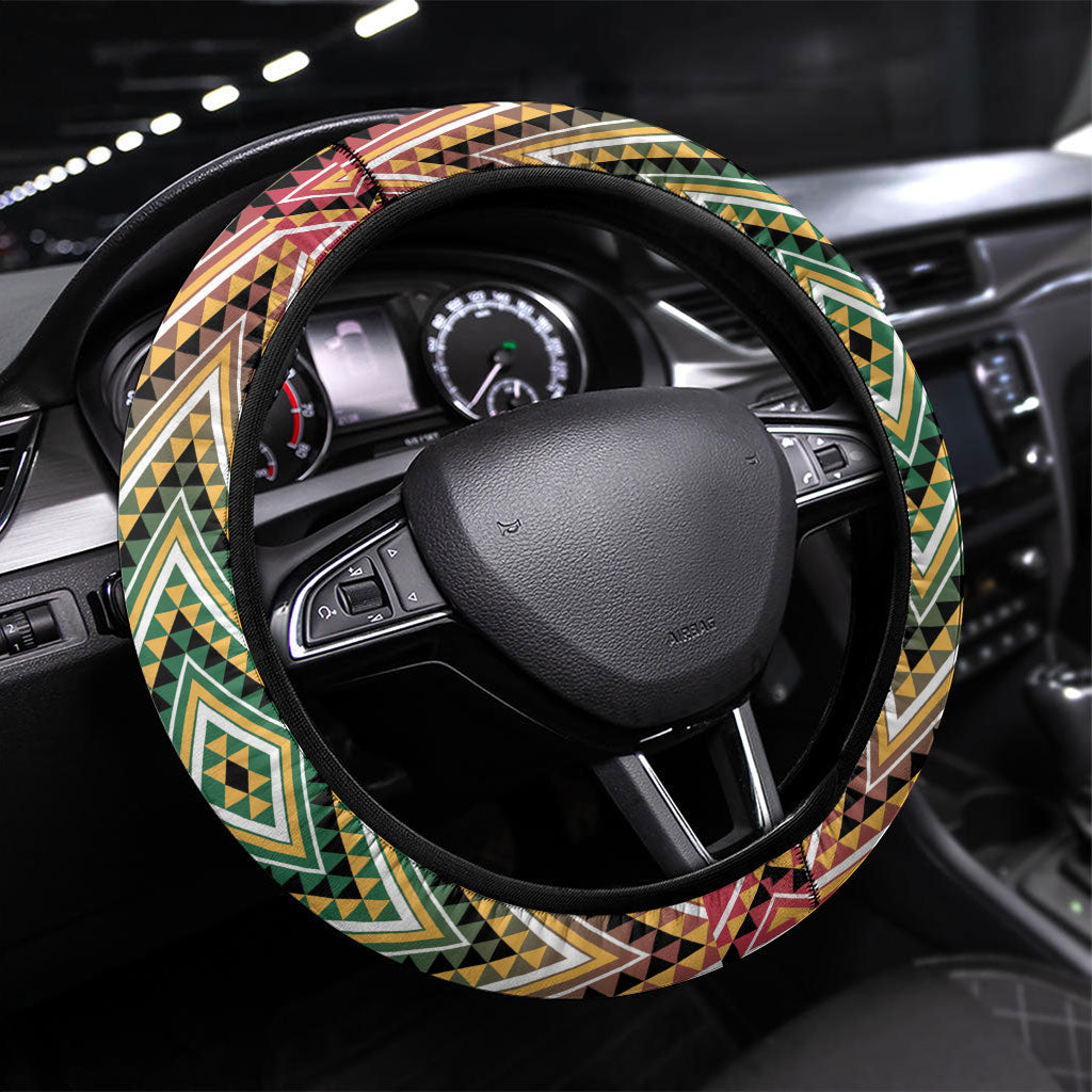 Aotearoa Atua Maui Steering Wheel Cover Demigod Hero And Trickster Koru Patterns
