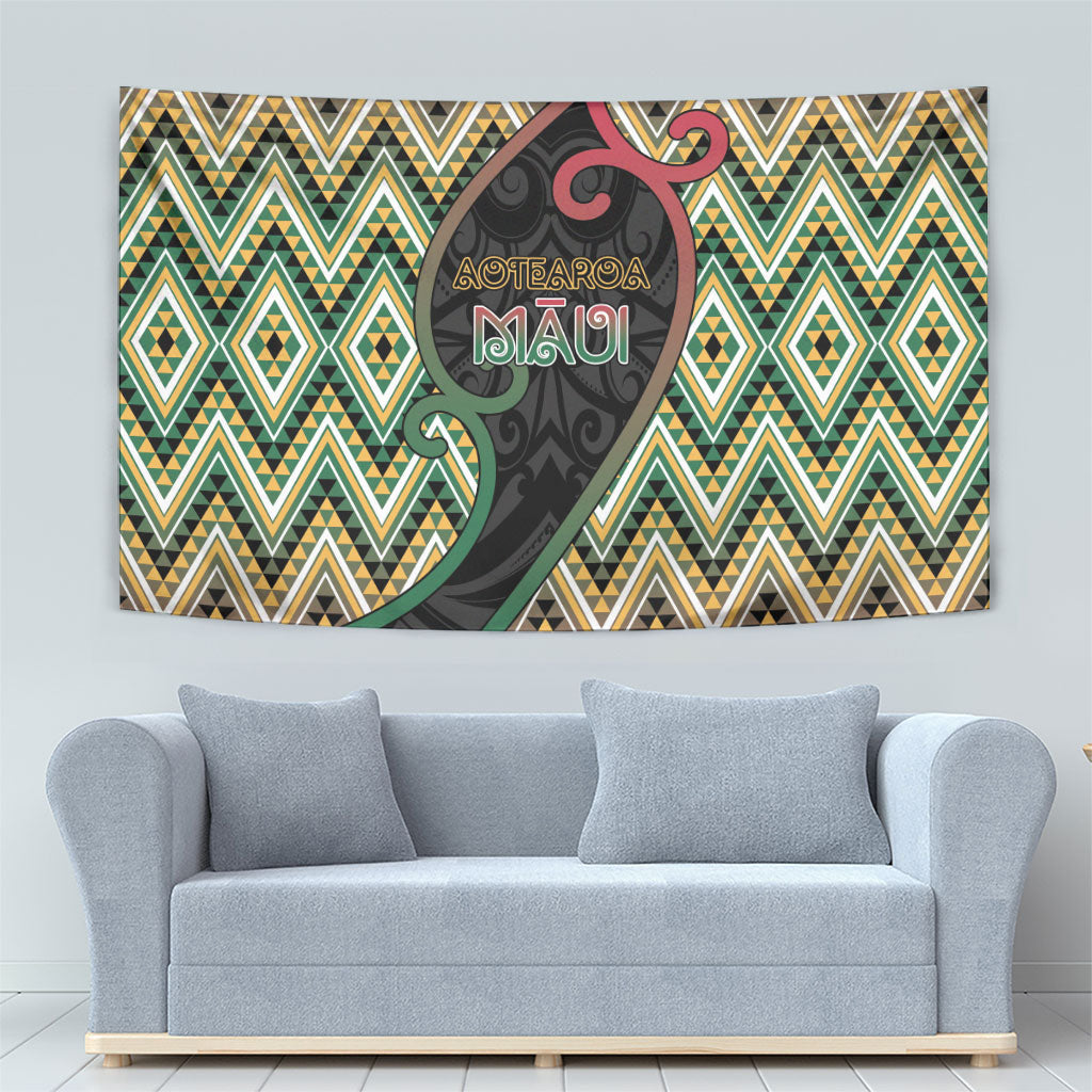 Aotearoa Atua Maui Tapestry Demigod Hero And Trickster Koru Patterns