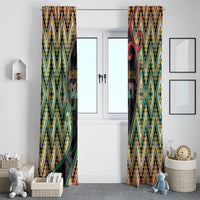 Aotearoa Atua Maui Window Curtain Demigod Hero And Trickster Koru Patterns