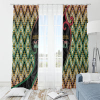 Aotearoa Atua Maui Window Curtain Demigod Hero And Trickster Koru Patterns