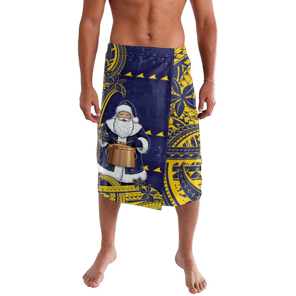 Tokelau Christmas Lavalava Santa With Tuluma Xmas Tribal Waves - Polynesian Pride
