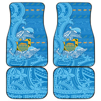 Tuvalu Christmas Car Mats Dolphins Santa Xmas Tribal Waves - Polynesian Pride