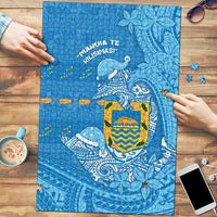 Tuvalu Christmas Puzzle Dolphins Santa Xmas Tribal Waves - Polynesian Pride