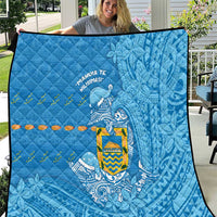 Tuvalu Christmas Quilt Dolphins Santa Xmas Tribal Waves - Polynesian Pride