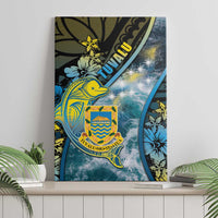 Tuvalu Canvas Wall Art Dolphin On The Waves