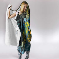 Tuvalu Hooded Blanket Dolphin On The Waves