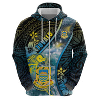 Personalised Tuvalu Hoodie Dolphin On The Waves