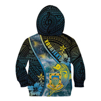 Personalised Tuvalu Kid Hoodie Dolphin On The Waves