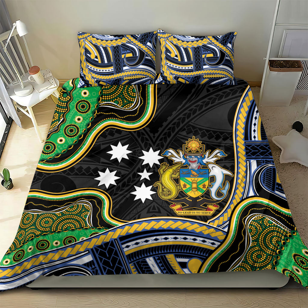 South Sea Islanders And Solomon Islands Bedding Set Solomons Coat Of Arms And Southern Cross DT05 - Polynesian Pride