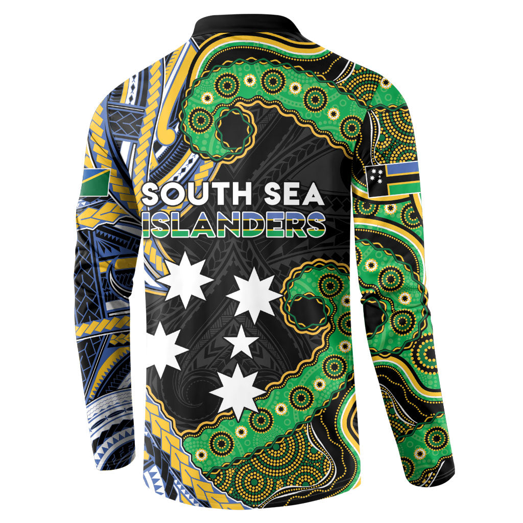 South Sea Islanders And Solomon Islands Button Sweatshirt Solomons Coat Of Arms And Southern Cross DT05 - Polynesian Pride