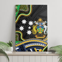 South Sea Islanders And Solomon Islands Canvas Wall Art Solomons Coat Of Arms And Southern Cross DT05 - Polynesian Pride