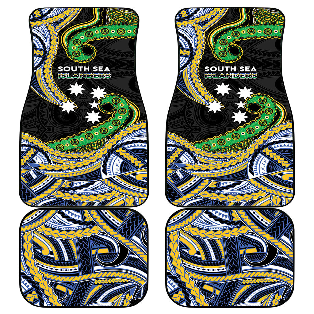 South Sea Islanders And Solomon Islands Car Mats Solomons Coat Of Arms And Southern Cross DT05 - Polynesian Pride