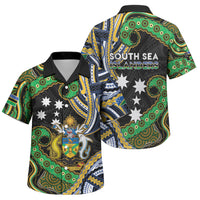 South Sea Islanders And Solomon Islands Family Matching Puletasi and Hawaiian Shirt Solomons Coat Of Arms And Southern Cross DT05 Son's Shirt Black - Polynesian Pride
