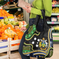 South Sea Islanders And Solomon Islands Grocery Bag Solomons Coat Of Arms And Southern Cross DT05 - Polynesian Pride
